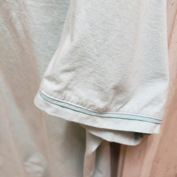 Ted Baker London Polo Mens Size 6 Delrey Lt Bluish Green Short Sleeve Preppy - Picture 4 of 8